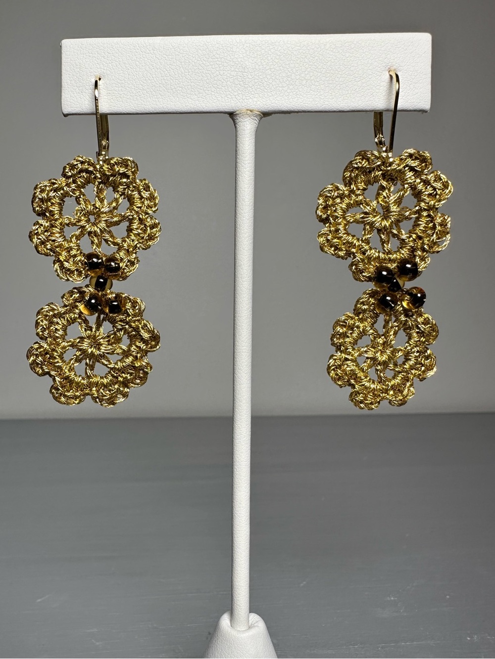 Handmade Crochet Floral Earrings